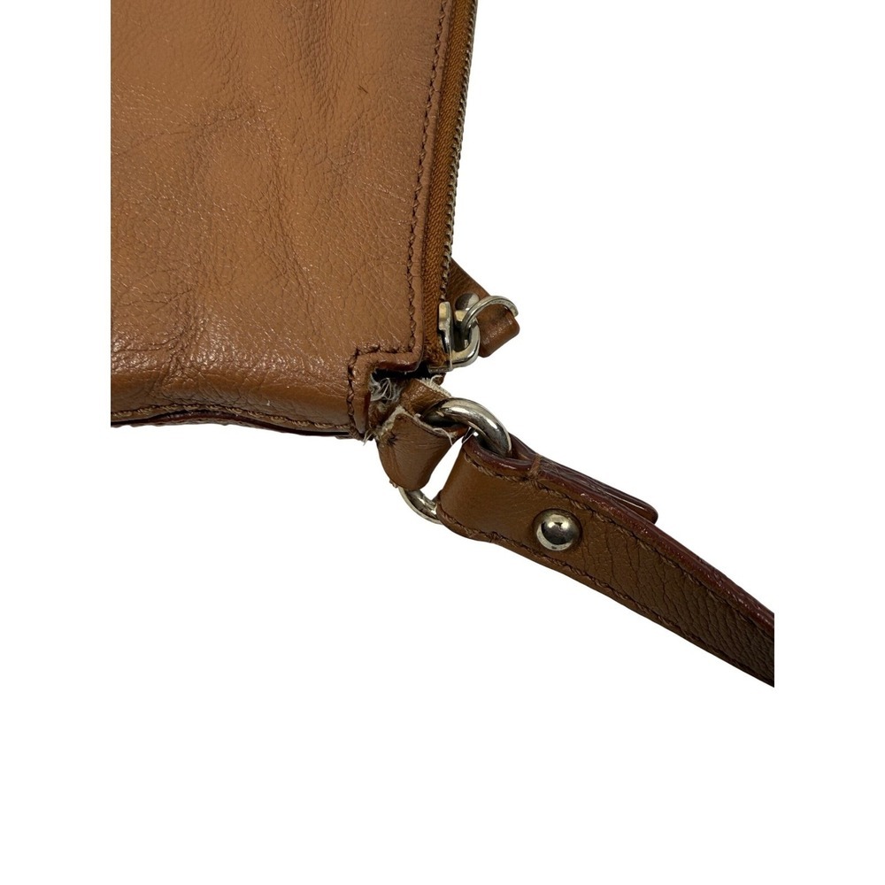 Kate Spade New York Brown Pebbled Leather Crossbody Bag Gold Hardware Zip Pocket - Picture 7 of 11